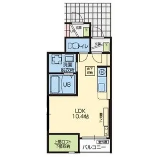 ヴェルジェHanDen【1階】の間取り