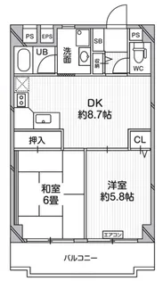 T’s garden一橋学園【6階】の間取り