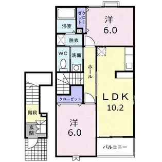 ボナール・ヌーボゥー【2階】の間取り