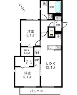 M.Dalbershe武蔵小杉(エムダルバーシェムサシコスギ)【3階】の間取り