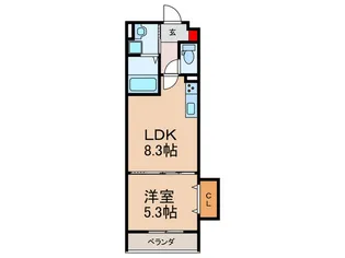 クリエオーレ藤阪中町II【2階】の間取り