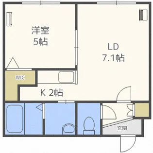 カノン白石【4階】の間取り