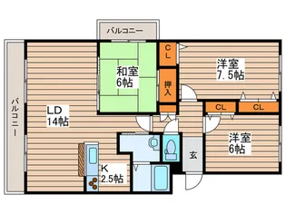 KKS福住【2階】の間取り