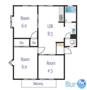 スプリングピアE【1階】の間取り