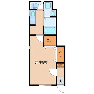 ハウスinモデラート【1階】の間取り