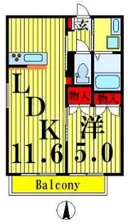 レグルス六町【3階】の間取り