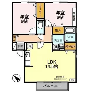 インフォレスト B棟【2階】の間取り