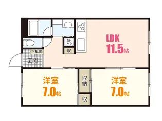 EST中筋【1階】の間取り