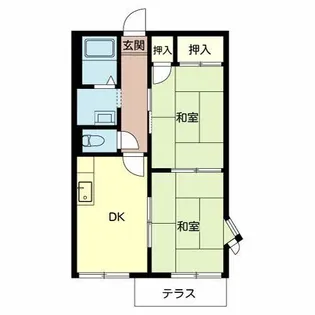 サンハイツ森田【1階】の間取り