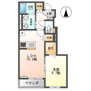 アシエルタ・アジャート【1階】の間取り