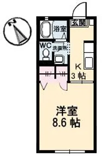 アヴァンティ東本浦【1階】の間取り