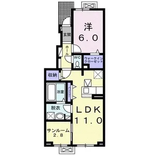 ハビテ西軽井沢【1階】の間取り