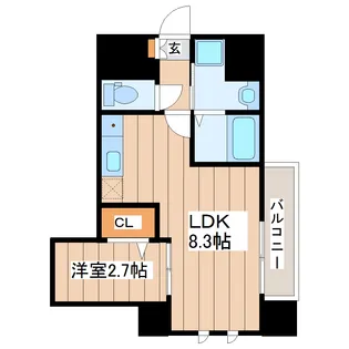 ヴェール広瀬町【2階】の間取り