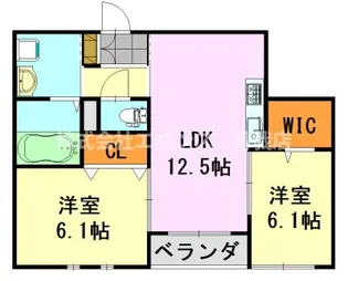 サニーパークI【2階】の間取り