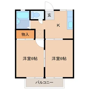 イエローハイツ下妻【1階】の間取り