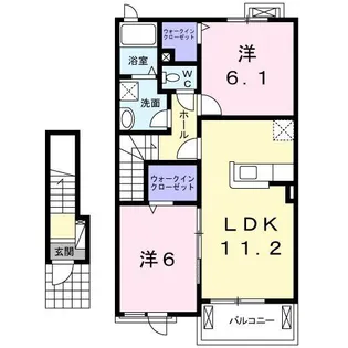 メゾンピーチ【2階】の間取り