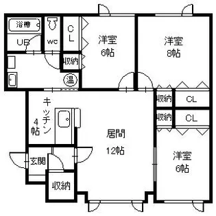 ヴィラクリスタルIII【1階】の間取り