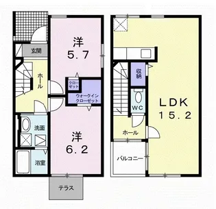 パークサイド ガーデン HK【1階】の間取り