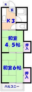 山本ハイツ【2階】の間取り