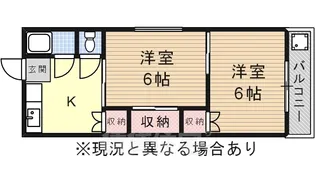 弥生荘【1階】の間取り