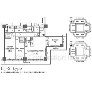 パシフィックロイヤルコートみなとみらいアーバンタワー【29階】の間取り
