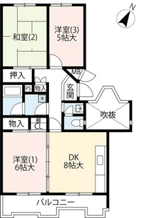 URグリーンヒル寺田【2階】の間取り