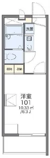 レオパレス富士見台【3階】の間取り