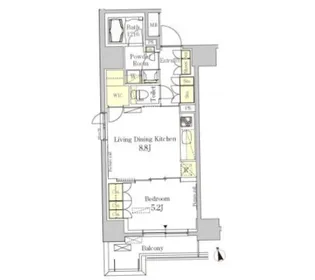 ParkAxis秋葉原East【8階】の間取り