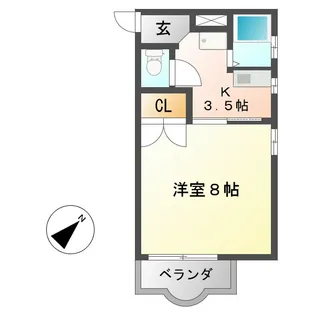 チェリーハイツIII【4階】の間取り