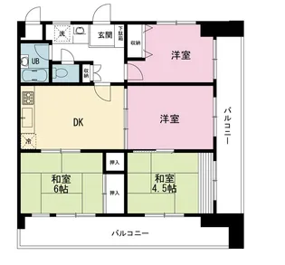 向ヴォーヌン洋光台【3階】の間取り
