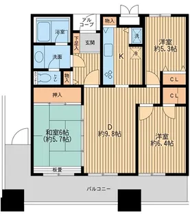 リバーサイド隅田セントラルタワーパレス【28階】の間取り