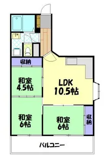元今泉ハイタウン【4階】の間取り