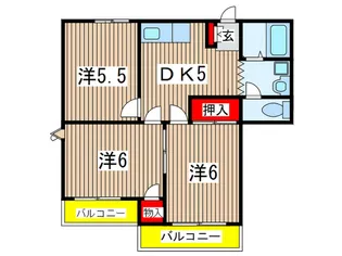ユ-トピア・ルネッサンス弐番館【2階】の間取り