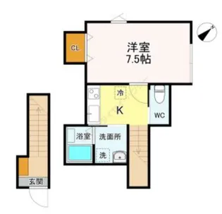 ブラン東照宮I【2階】の間取り