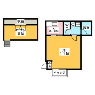 サンセットラウンジ【2階】の間取り