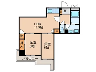 アメニティ福島【8階】の間取り