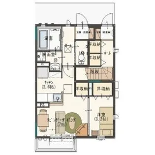 アクアヴィータ A棟【1階】の間取り