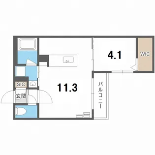 ALPHA新札幌【3階】の間取り