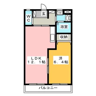 ルガールエスペランサ【1階】の間取り