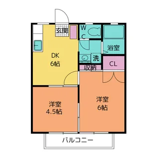 ハイツ相原【2階】の間取り