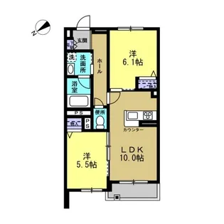 シャーメゾン鶴見三番館【1階】の間取り