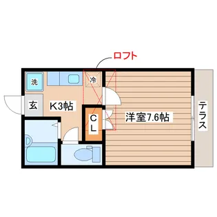 アビタシオン長町南【1階】の間取り