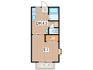 サンハイツ ミラノ【1階】の間取り