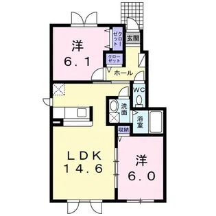 ル・シーニュ大和 II【1階】の間取り
