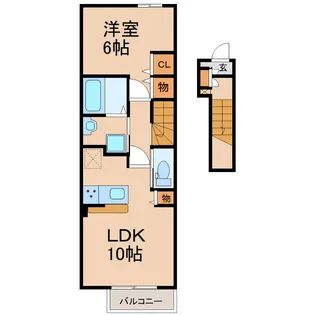 セトゥールコート III【2階】の間取り