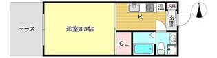 エイテル北大路【1階】の間取り