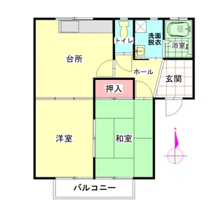 メイプルコート国分寺B【2階】の間取り