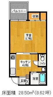 ベルシュンブル【3階】の間取り