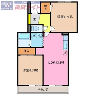 Torano城西【2階】の間取り