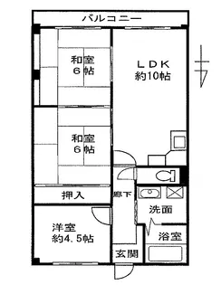 グレース南住吉【2階】の間取り